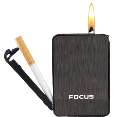 Портсигар Focus із запальничкою та авто викидом сигарет (5шт.) ш8г7654433 фото